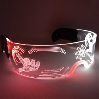 Mode LED brille med farverige lys - Navigation